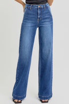 Risen Everyday Chic High Rise Wide Leg Jeans - Desert Sunday