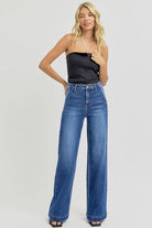 Risen Everyday Chic High Rise Wide Leg Jeans - Desert Sunday
