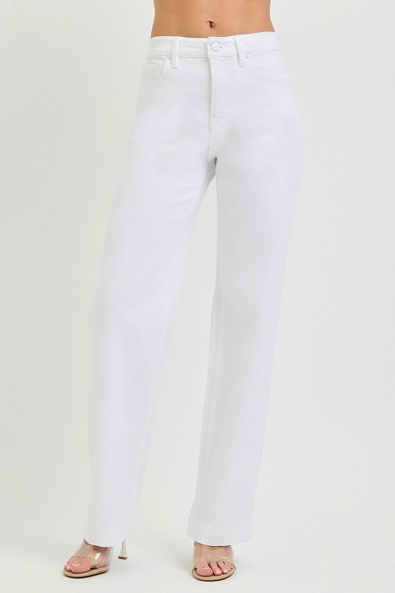 RISEN Full Size High Rise Wide Baggy Pants Plus Size - Desert Sunday