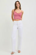 RISEN Full Size High Rise Wide Baggy Pants Plus Size - Desert Sunday
