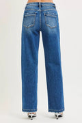 RISEN Full Size Slouchy Baggy Jeans Pocket Side Seam Detail Plus Size - Desert Sunday