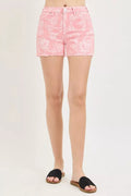 RISEN High Rise Printed Shorts - Desert Sunday