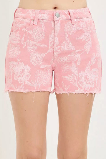 RISEN High Rise Printed Shorts - Desert Sunday