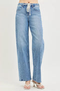RISEN Relaxed Fit Drawstring Waist Jeans - Desert Sunday