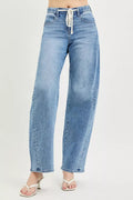 RISEN Relaxed Fit Drawstring Waist Jeans - Desert Sunday