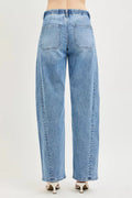 RISEN Relaxed Fit Drawstring Waist Jeans - Desert Sunday