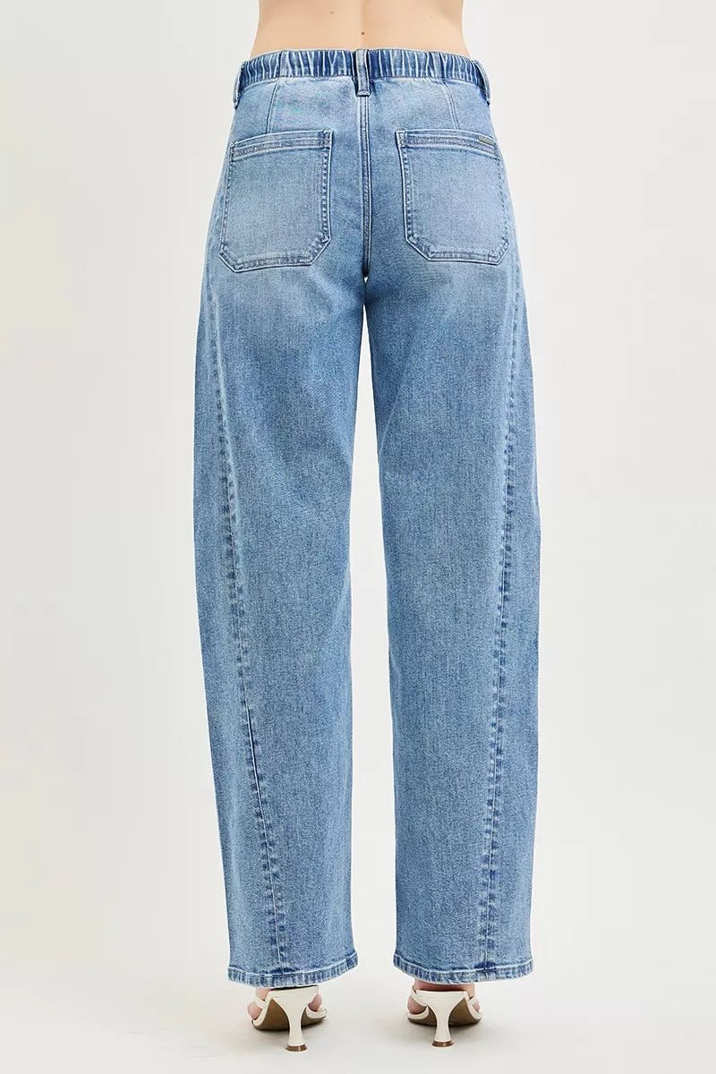 RISEN Relaxed Fit Drawstring Waist Jeans - Desert Sunday