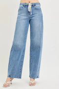 RISEN Relaxed Fit Drawstring Waist Jeans - Desert Sunday