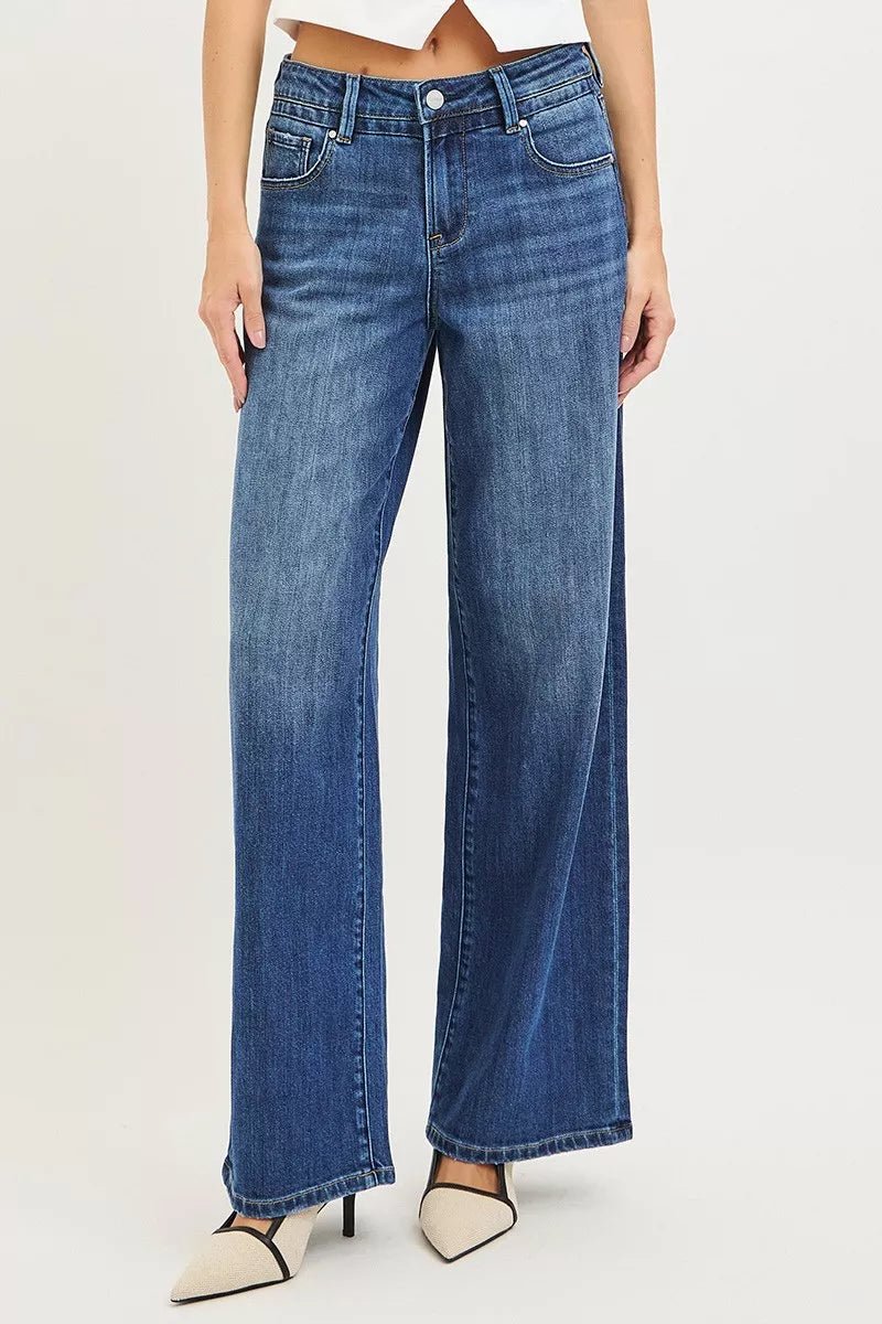 RISEN Slouchy Baggy Jeans with Pockets - Desert Sunday