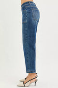 RISEN Slouchy Cropped Baggy Jeans with Front Patch Pocket - Desert Sunday