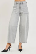 RISEN Slouchy Cropped Barrel Jeans - Desert Sunday