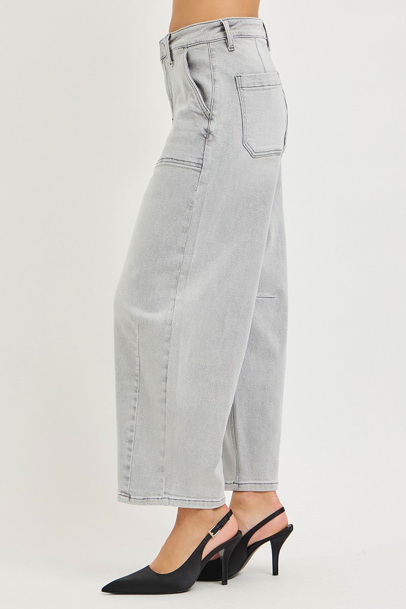 RISEN Slouchy Cropped Barrel Jeans - Desert Sunday