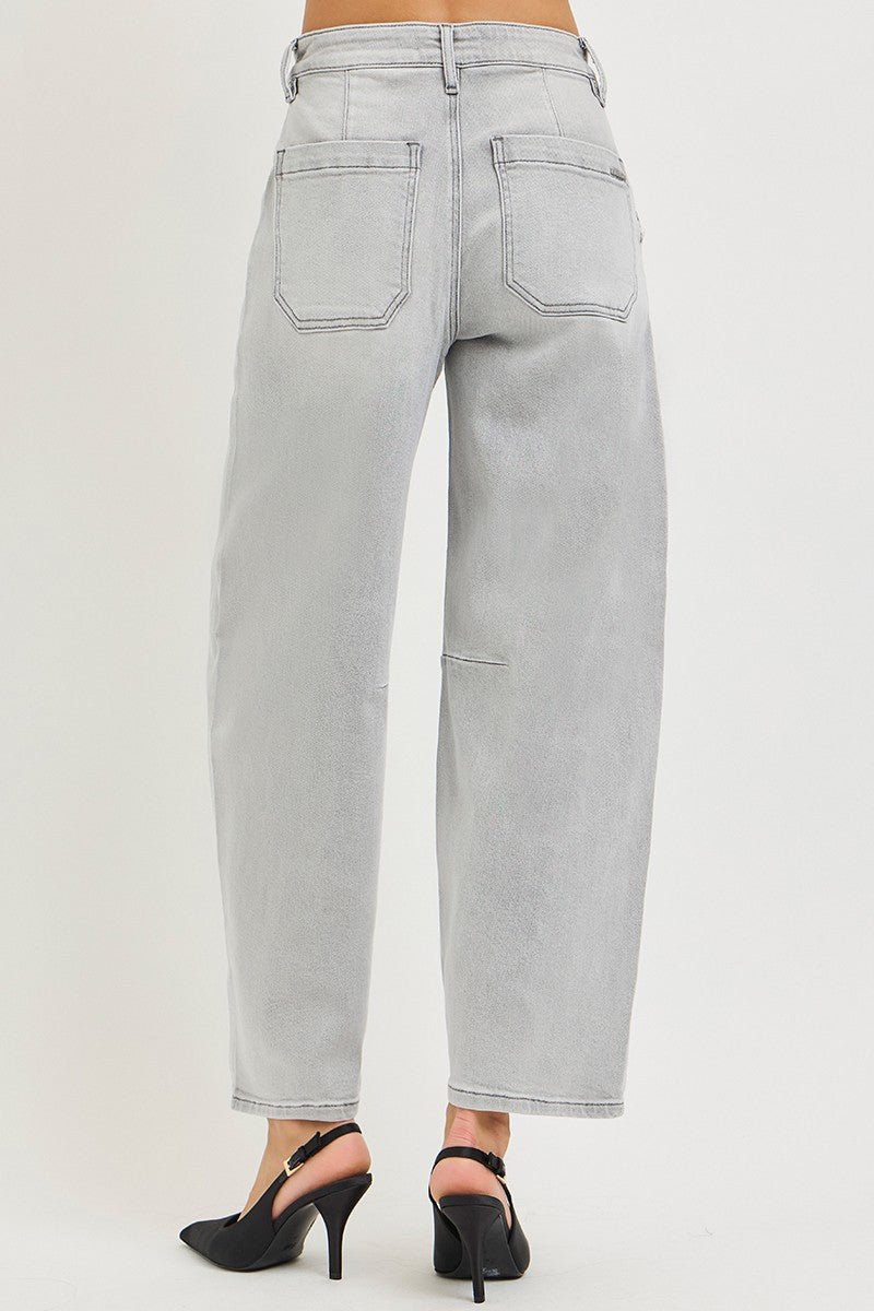 RISEN Slouchy Cropped Barrel Jeans - Desert Sunday