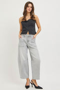 RISEN Slouchy Cropped Barrel Jeans - Desert Sunday