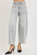 RISEN Slouchy Cropped Barrel Jeans - Desert Sunday