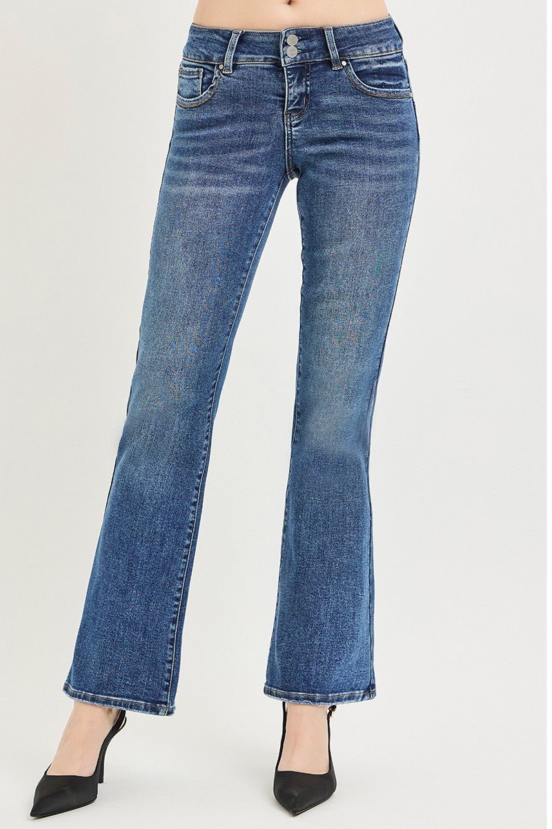 RISEN Tummy Control Low Rise Bootcut Jeans - Desert Sunday