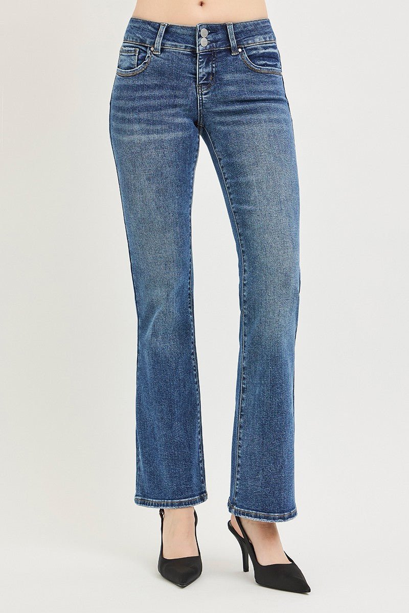 RISEN Tummy Control Low Rise Bootcut Jeans - Desert Sunday