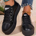 Round Toe Platform Sneakers - Desert Sunday