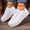 Round Toe Platform Sneakers - Desert Sunday