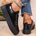 Round Toe Platform Sneakers - Desert Sunday