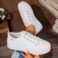 Round Toe Platform Sneakers - Desert Sunday