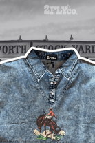 Saddle Ridge Pearl Snap Chambray Top - Desert Sunday