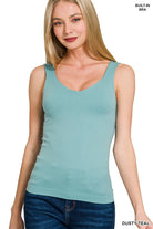 Seamless Tank Top with Built-in Bra - Desert Sunday