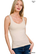 Seamless Tank Top with Built-in Bra - Desert Sunday
