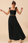 Smocked Top and Flowy Maxi Skirt Set - Desert Sunday