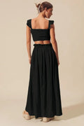 Smocked Top and Flowy Maxi Skirt Set - Desert Sunday