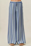 SO ME Stripe Wide Leg Pull On Pants - Desert Sunday