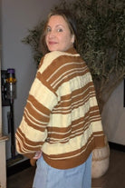 Stripe a Pose Knit Cardigan - Desert Sunday