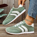 Striped Lace-Up Casual Sneakers - Desert Sunday