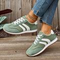 Striped Lace-Up Casual Sneakers - Desert Sunday