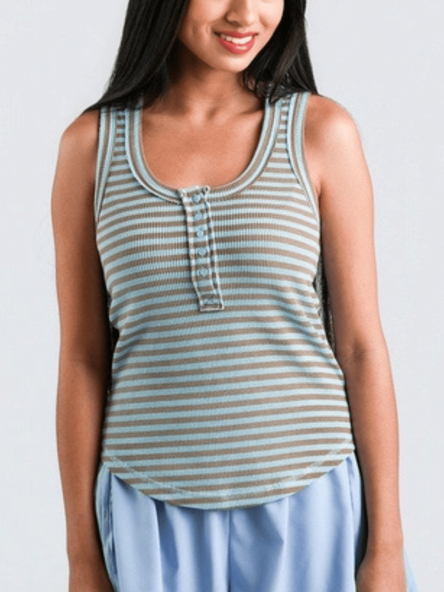 Summer Flirt Tank in Blue - Desert Sunday