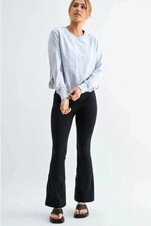 Sunset Drift Bubble Hem Pullover in Halogen Blue - Desert Sunday