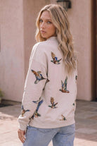 Taking Flight Mallard Duck Print Sweatshirt - Desert Sunday