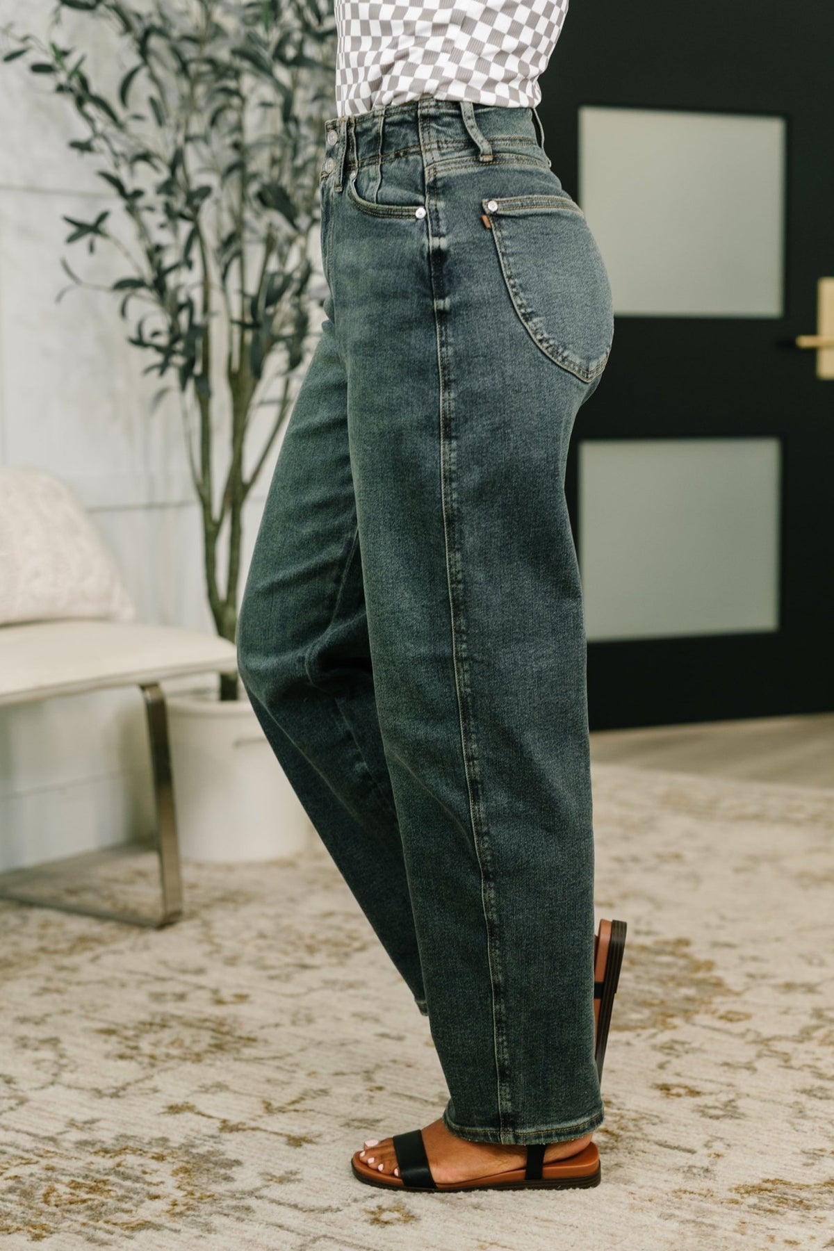 Teressa High Waist Marlow Jean with Hollywood Waist - Desert Sunday