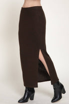 The Cocoa Comfort Midi Skirt - Desert Sunday