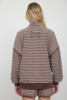 The Everyday Stripe Half-Zip Pullover - Desert Sunday