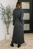 Travel Plush Knit Dress in Charcoal - Desert Sunday