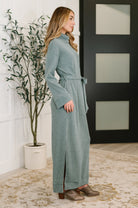 Travel Plush Knit Dress in Soft Teal - Desert Sunday