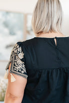 Try Again Embroidered Top - Desert Sunday