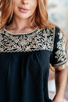 Try Again Embroidered Top - Desert Sunday