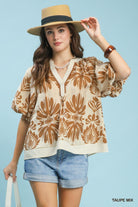 Umgee Desert Palms Cotton Blouse - Desert Sunday