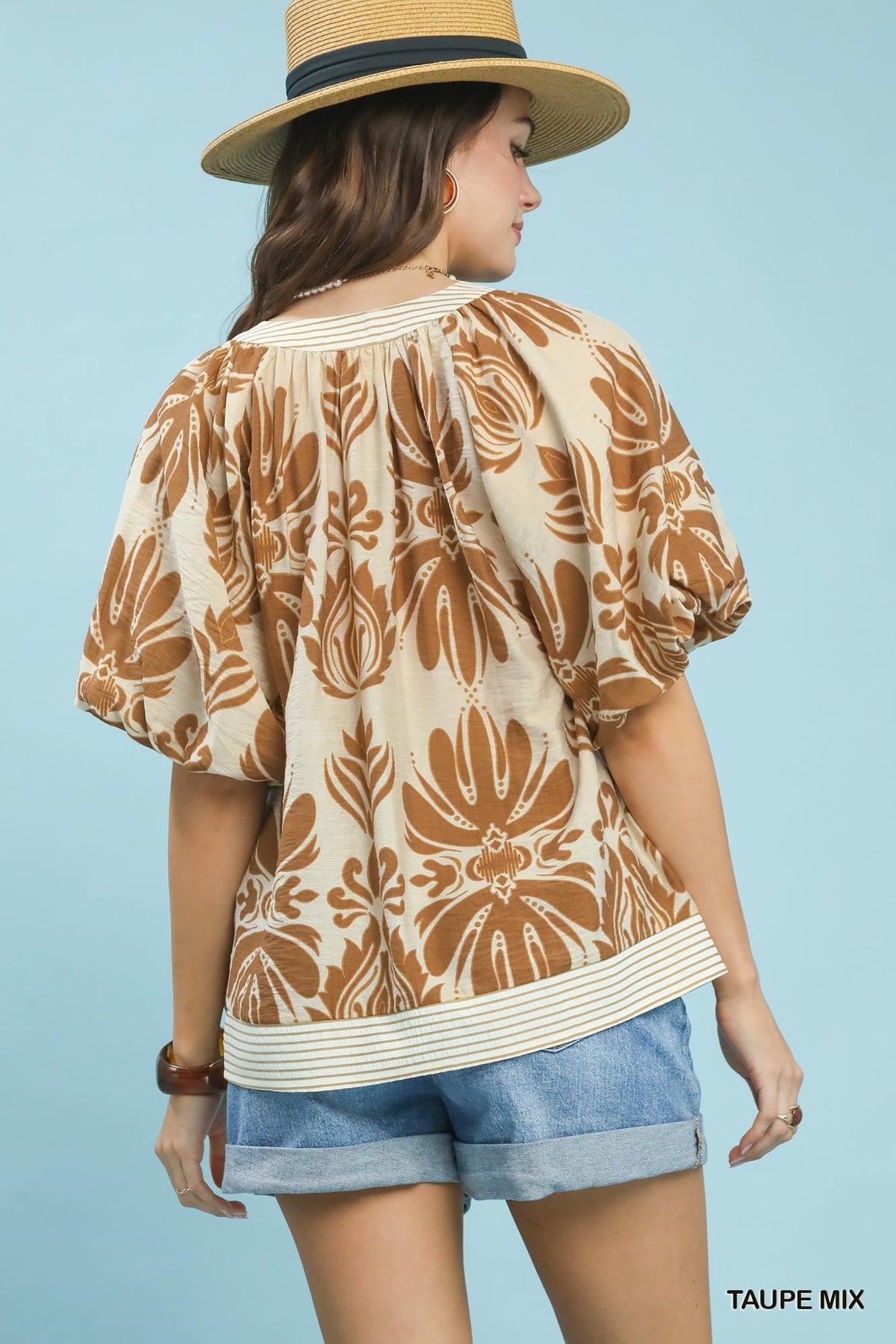 Umgee Desert Palms Cotton Blouse - Desert Sunday