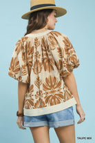 Umgee Desert Palms Cotton Blouse - Desert Sunday