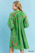 Umgee Floral Encyclopedia Print Mini Dress - Desert Sunday