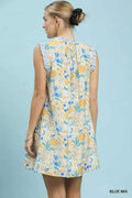 Umgee Floral Print Babydoll Dress - Desert Sunday