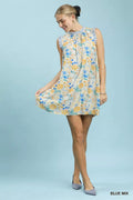 Umgee Floral Print Babydoll Dress - Desert Sunday